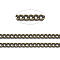 Brass Twisted Chains, Curb Chains, Unwelded, with Spool, Cadmium Free & Nickel Free & Lead Free, Antique Bronze, 3x2x0.6mm, about 301.83 Feet(92m)/roll