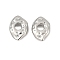 Brass Beads, Nuggets, Real Platinum Plated, 7x5x2mm, Hole: 1.4x2mm