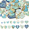 30Pcs 15 Styles Alloy Enamel Pendants, Heart Charms, Mixed Color, 8~25x7.5~26x1~3.5mm, Hole: 1.5~3mm, 2pcs/style
