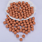 Round Silicone Focal Beads, Light Salmon, 15mm, Hole: 2mm