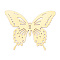 201 Stainless Steel Connector Charms, Butterfly Links, Light Gold, 49x60.5x0.3mm, Hole: 1mm