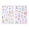 2Pcs 2 Styles PET Self-Adhesive Stickers, for Party Decorative Presents, Food, 218x125x0.8mm, Sticker: 7~40x9~29mm, 1pc/style