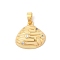 Brass Micro Pave Cubic Zirconia Pendants, Cadmium Free & Nickel Free & Lead Free, with Enamel, Shell Charms, Real 18K Gold Plated, Moccasin, 14x16x4mm, Hole: 5x3mm