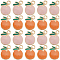 40Pcs 2 Colors Alloy Enamel Pendants, Cadmium Free & Lead Free, Orange, Light Gold, Mixed Color, 16x12x4mm, Hole: 2mm, 20pcs/color