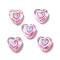 Handmade Lampwork Beads, Heart, Light Sky Blue, 12~12.5x12x6~6.5mm, Hole: 1mm