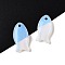 Opalite Pendants, Fish Charms, 23.5~24.5x12x5~6mm, Hole: 2mm