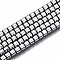 Electroplate Non-magnetic Synthetic Hematite Beads Strands, Column, Platinum Plated, 3.5x3mm, Hole: 1mm, about 125~126pcs/strand, 15.55 inch~15.83 inch(39.5cm~40.2cm)