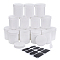 Plastic Bead Containers Making, with Face Mask Cream Spoon Plastic Stick, Chalkboard Sticker Labels, White, 62.5x70mm, 16pcs/set