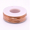 Matte Round Aluminum Wire, with Spool, Dark Salmon, 15 Gauge, 1.5mm, 10m/roll