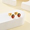 304 Stainless Steel Enamel Stud Earrings, with 316 Stainless Steel Pin, Ladybug, Colorful, 7x6x2mm, Pin: 0.8mm
