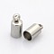 Tarnish Resistant 304 Stainless Steel Cord Ends, Stainless Steel Color, 8.7x5mm, Hole: 1.7mm, Inner diameter: 4mm