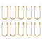 10Pcs Alloy Bikini Clips, Bra Clasp Replacement Part, Light Gold, 59x26x3.5~7mm