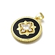Латунные микро проложить кубического циркония подвески KK-C090-05B-01-2