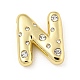Латунные микропаве прозрачные подвески с фианитом KK-E093-04G-N-1