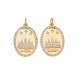 Латунные микропаве прозрачные подвески с фианитом KK-S356-744-1