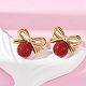 Серьги-гвоздики из нержавеющей стали 304 с эмалью EJEW-G423-10G-02-2