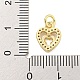 Сердце из латуни с подвесками из циркония KK-Q814-07G-3