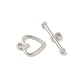 Застежки-тоглы из сплава в форме сердца FIND-B047-04P-3