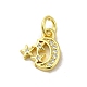Подвески из настоящей 18-каратной позолоченной латуни с фианитами KK-M283-01A-01-1