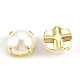 Abs пластиковые кнопки имитации жемчуга BUTT-T002-8mm-01G-2