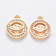 Латунные микро проложить кубического циркония подвески KK-T049-046G-NF-1