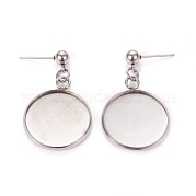 Серьги-гвоздики из нержавеющей стали 304 STAS-L226-019C-P