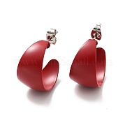Массивные серьги-гвоздики из нержавеющей стали 304 EJEW-P202-10P-04