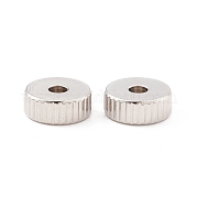 Рифленые бусины из нержавеющей стали 201 STAS-A057-02C-P