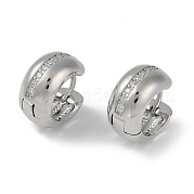 Серьги-кольца Huggie из прозрачного кубического циркония EJEW-L292-011P