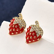 Серьги-гвоздики из циркония EJEW-G430-01G