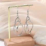 Серьги-подвески из нержавеющей стали 304 EJEW-L215-47P