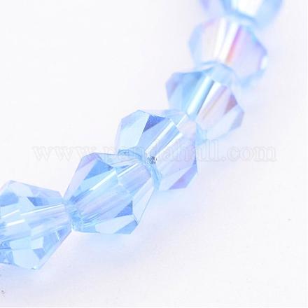 Стеклянные бусины X-GB4mm22Y-AB-1