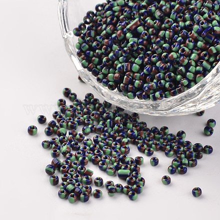 12/0 непрозрачные цвета просачиваться стеклянные бусины SEED-M008-C19-1
