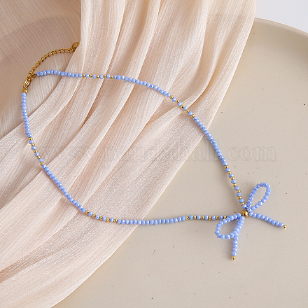 Ожерелья из стеклянных бусин Feaceted Rondelle LK3957-3-1