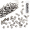 140Pcs Electroplated Glass Seed Beads, 2-Hole, Rectangle, Gunmetal Plated, 5x4.5~5.5x2~2.5mm, Hole: 0.5~0.8mm