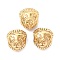 Ion Plating(IP) 304 Stainless Steel Beads, Lion Head, Real 18K Gold Plated, 12x10.5x8mm, Hole: 2.7mm