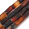 Natural Agate Beads Strands, Dyed & Heated, Column, Coconut Brown, 8~8.5x14.5~16mm, Hole: 1.6mm, about 12pcs/strand, 7.20~7.48''(18.3~19cm)