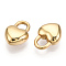 Valentine's Day 304 Stainless Steel Pendants, Manual Polishing, Heart Padlock Charms, Real 14K Gold Plated, 18x13x7mm, Hole: 5x5mm