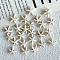 Synthetic Howlite Beads, for Jewelry Making, Floral White, Starfish, 13.5x13.5x5mm, Hole: 1.5mm