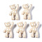 Opaque Acrylic Pendants, Pearl Luster Plated, Bear, PapayaWhip, 36x22x13.5mm, Hole: 2.5mm