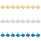 24Pcs 3 Colors 201 Stainless Steel Pendants, Ginkgo Leaf, Mixed Color, 27x23x2mm, Hole: 3mm, 8pcs/color