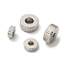 60Pcs 4 Style 201 Stainless Steel Beads, Flat Round, Stainless Steel Color, 5~8x2~3mm, Hole: 2.2~3.5mm, 15pcs/style