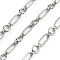 Rack Plating Brass Oval Link Chains, Unwelded, with Spool, Long-Lasting Plated, Cadmium Free & Lead Free, Real Platinum Plated, 15x6x1.5mm