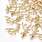 Brass Pendants, Cadmium Free & Nickel Free & Lead Free, Branch, Real 18K Gold Plated, 18.5x15x5mm, Hole: 2mm