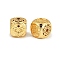Brass Micro Pave Cubic Zirconia Beads, Cube, Nickel Free, Real 18K Gold Plated, 8x8x9mm, Hole: 1.6mm