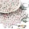 Baking Paint Glass Seed Beads, Round Hole, Teardrop, Pink, 5~5.5x4~5x3~3.5mm, Hole: 1.2mm, about 55pcs/10g