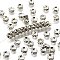 Iron Grade A Crystal Rhinestone Spacer Beads, Rondelle, Straight Edge, Platinum, 6x3mm