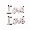 Non-Tarnish 304 Stainless Steel Link Connectors, Laser Cut, Word Love, Stainless Steel Color, 13x24.5x1mm, Hole: 1.2mm