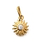 304 Stainless Steel Rhinestone Charms, Ion Plating(IP), Clear, 11.5x9.5x2.5mm, Hole: 4.5mm