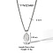 Retro 304 Stainless Steel Pendant Hip-hop Necklaces, Silver Color Plated, Oval with Snake, 21.65 inch(55cm)